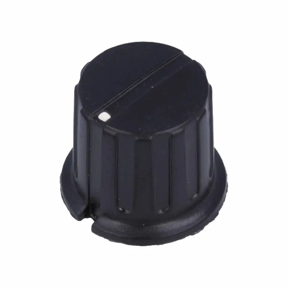Botão P/ Potenciómetro Preto C/ Ponto Branco Ø19,5x20mm 1