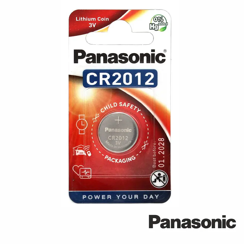 Pilha Lítio Botão CR2012 3V Blister PANASONIC 1