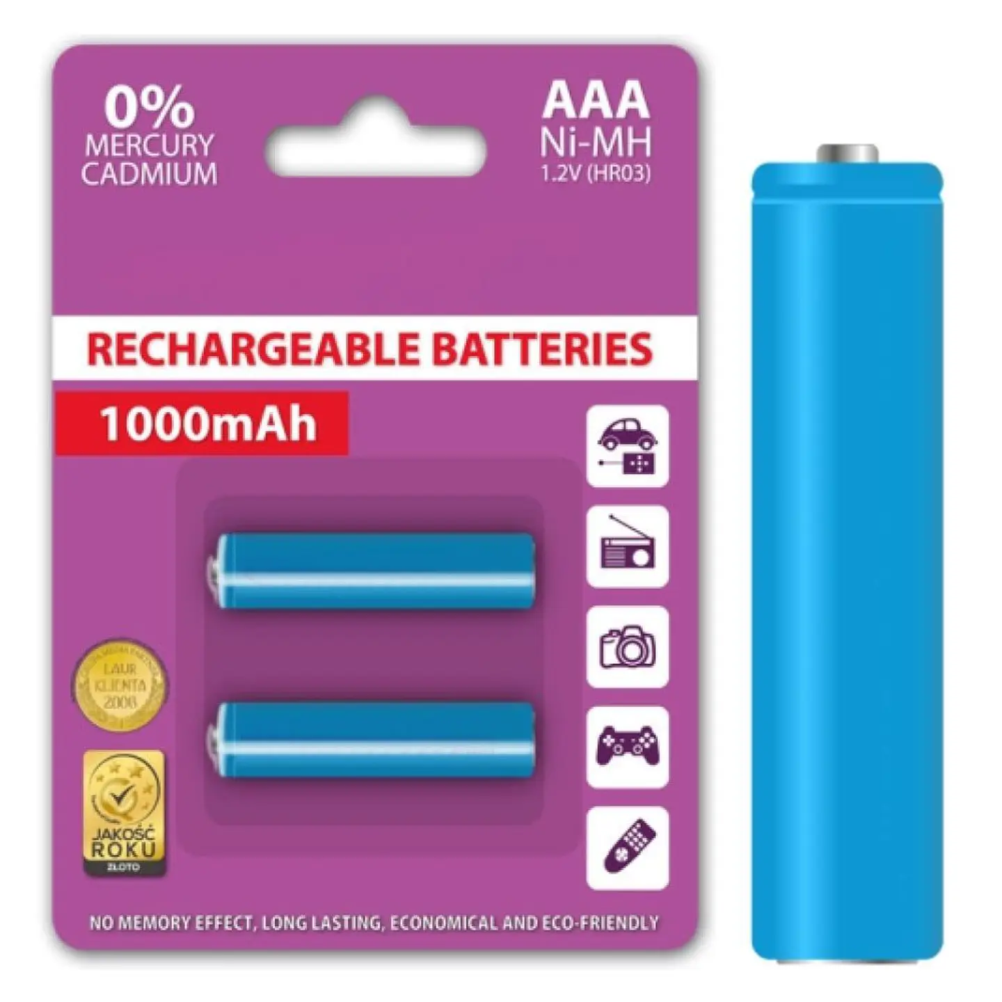 BATERIA NI-MH AAA 1.2V 1000MA 2X BLISTER 1