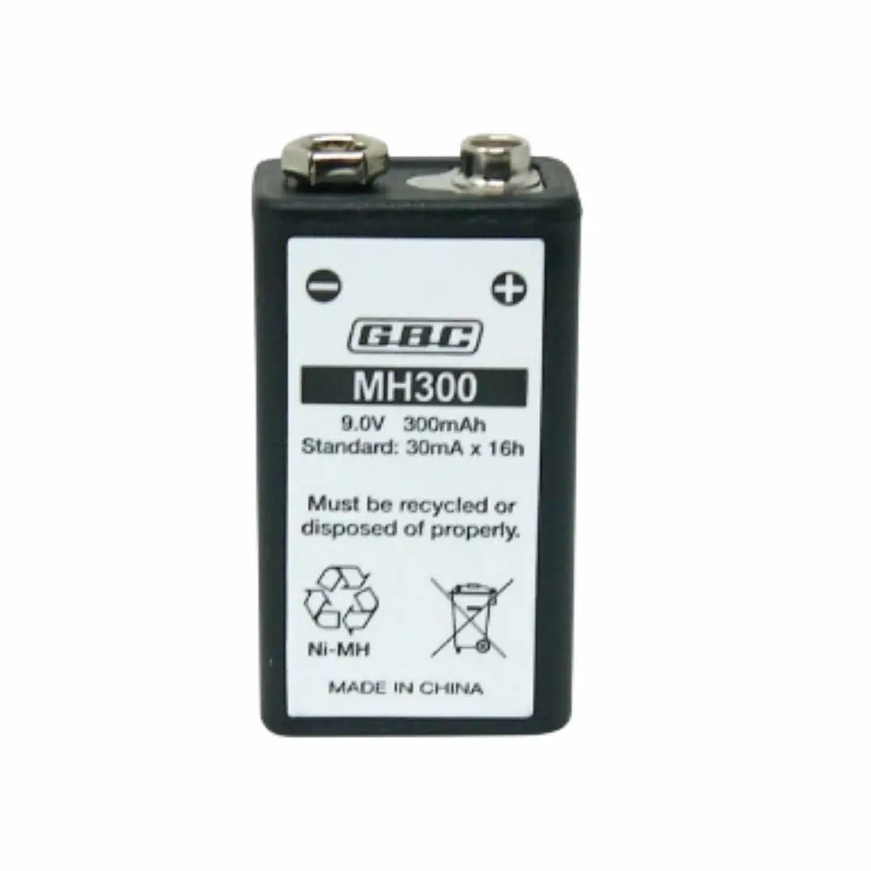 Pilha Recarregável NI-MH 6HR61 9V 300mAh 1