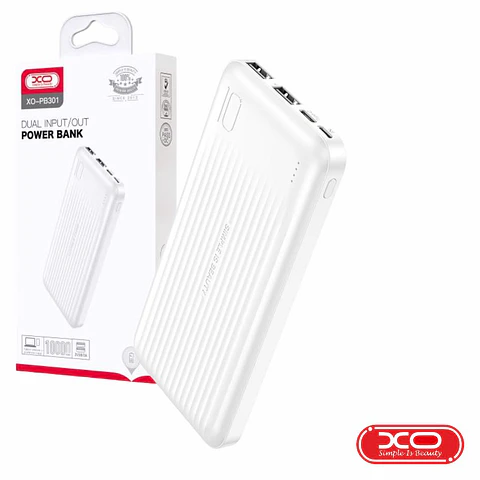 Powerbank 10000mAh C/ Ficha USB-C/MicroUSB Branco XO