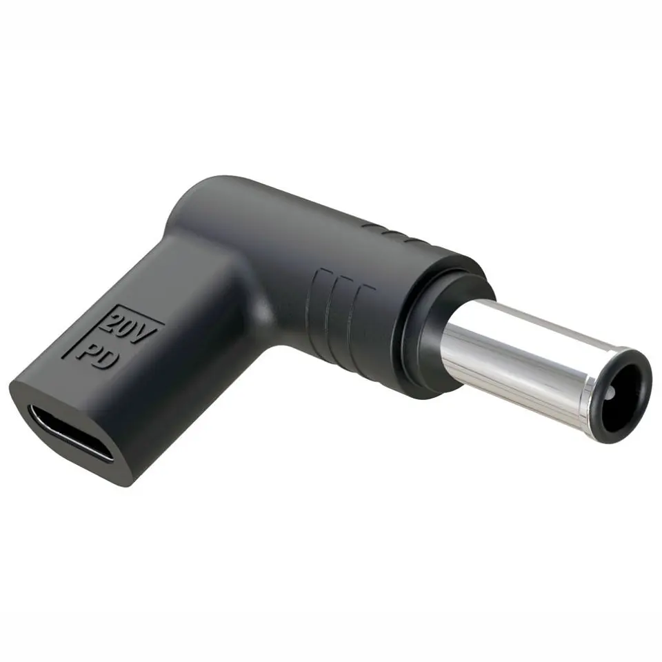 Ficha Adaptadora USB-C Fêmea / Ficha DC 4.4x6.5mm Macho 1