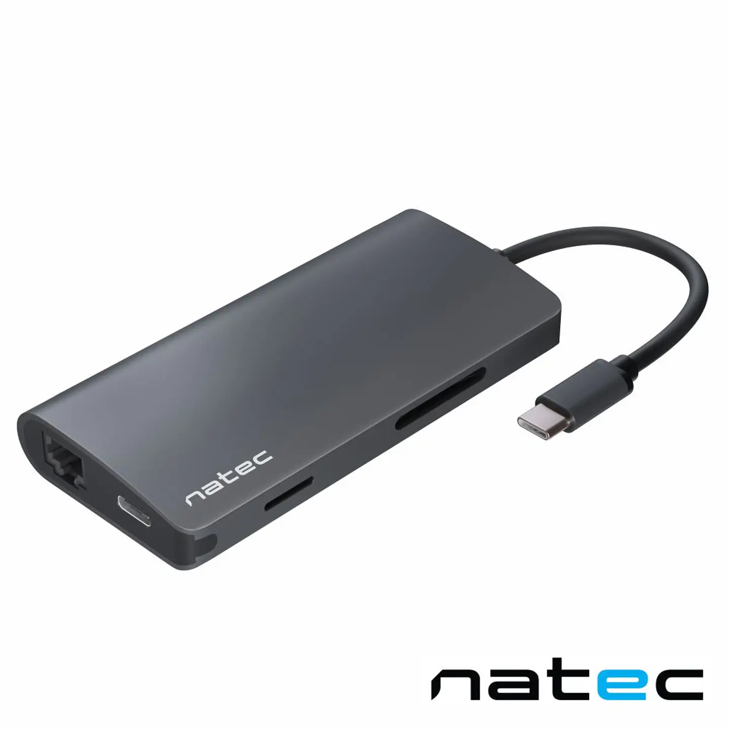 Hub USB-C PD P/ USB-C/USB/HDMI/RJ45/SD/MICROSD NATEC 1