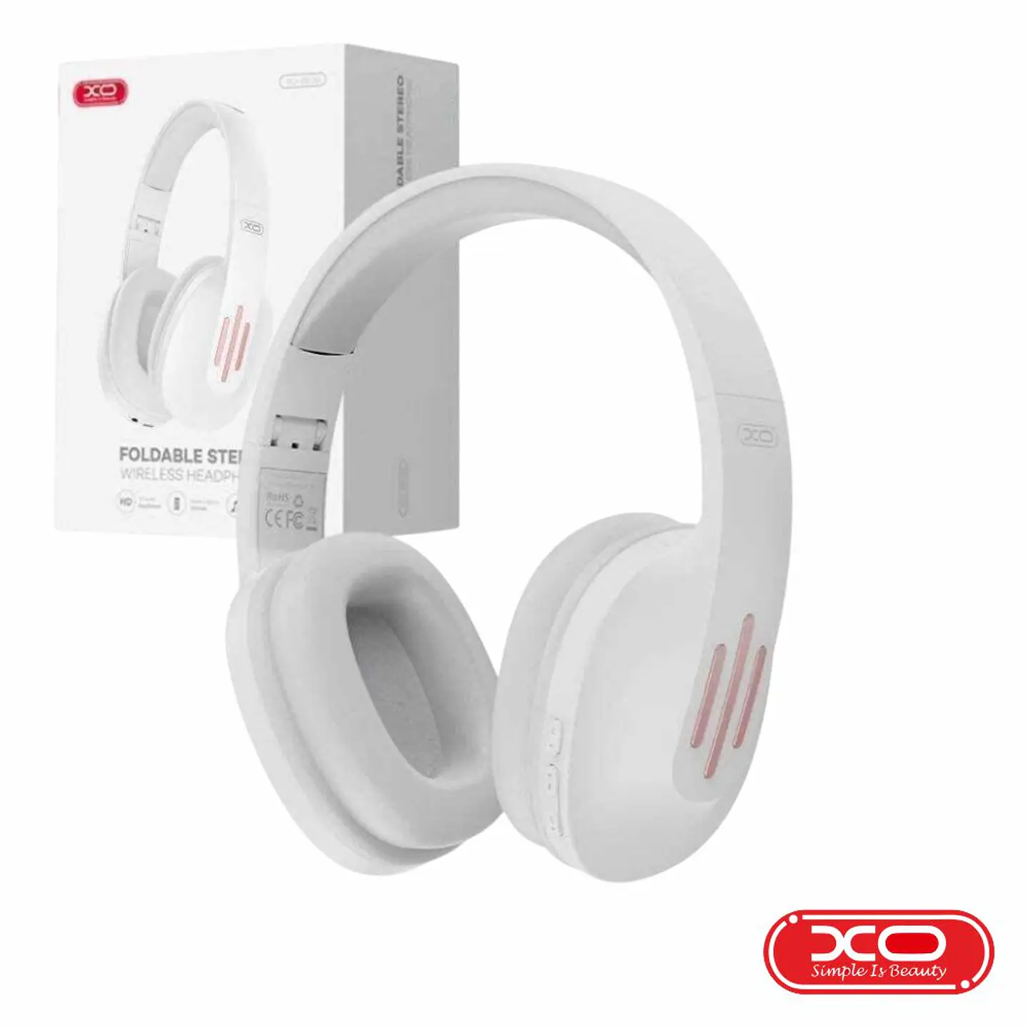 Auscultadores S/ Fios Stereo AUX FM Bluetooth 5.0 Preto XO 1