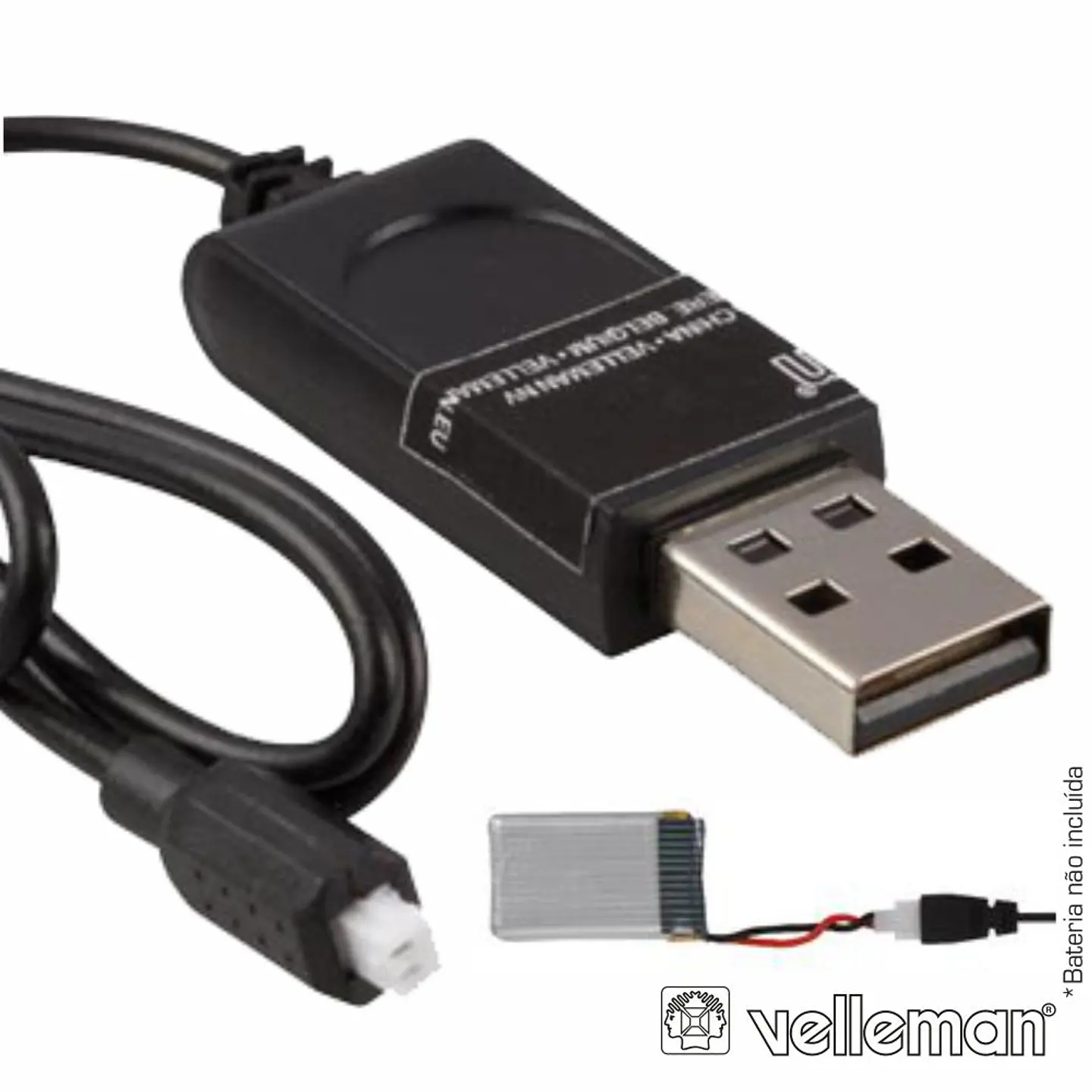 CABO USB-A P/ CARREGAR RCQC1 E RCQC3 VELLEMAN 1