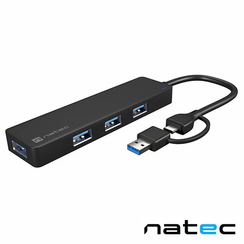 Hub USB-C / USB-A 3.0 C/ 4 Portas NATEC