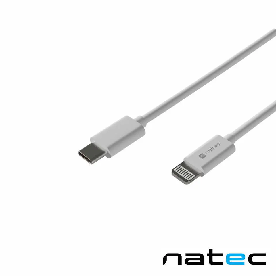 Cabo USB-C Macho/ Lightning Branco 2m PRATI Natec 1