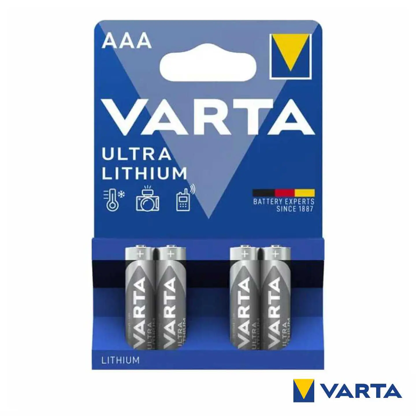 Pilha Lithium LR3/AAA 1.5V 4x Blister VARTA 1