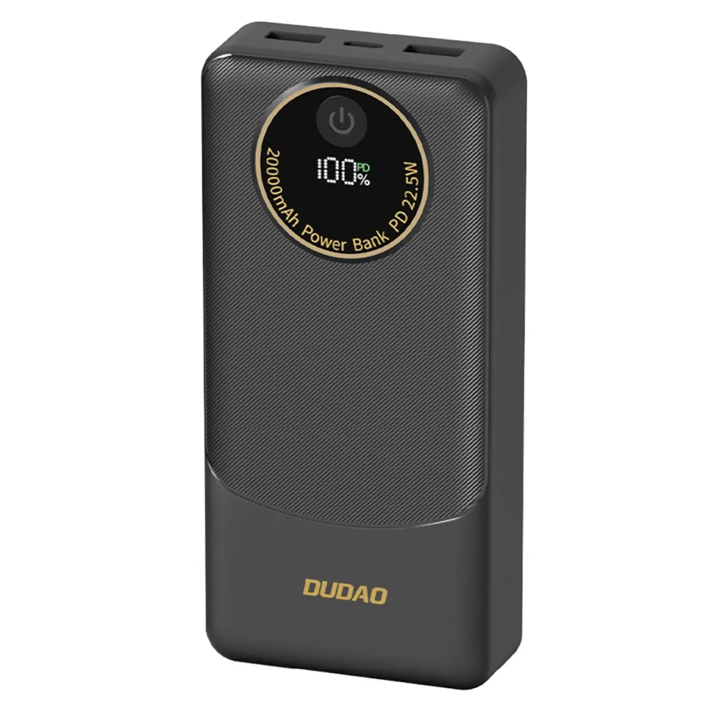 Powerbank 20000mAh C/ 2xUSB-A 1xUSB-C 22.5W Preto 1