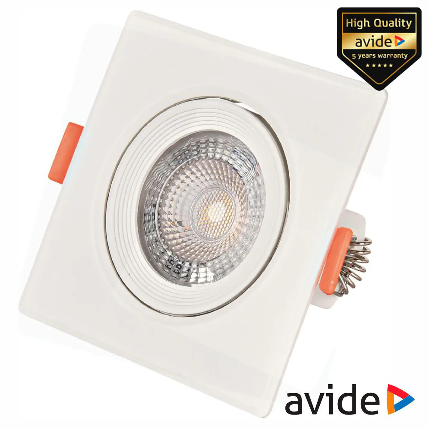Painel LEDS Quadrado 7W 90mm 3000K 677lm 38º AVIDE 1