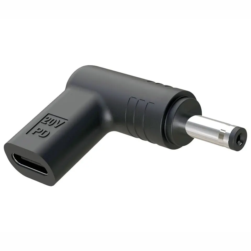 Ficha Adaptadora USB-C Fêmea / Ficha DC 1.35x4.4mm Macho 1