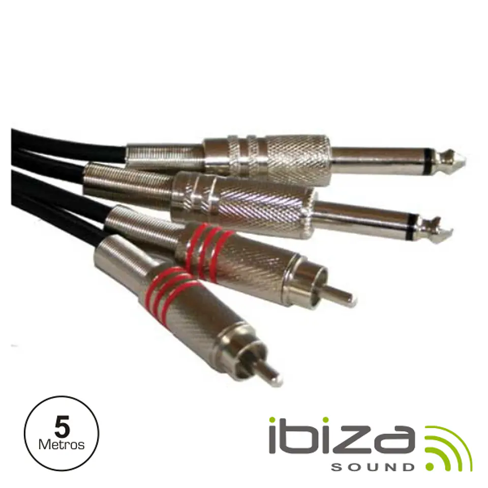 CABO 2-JACK 6.35MM MACHO / 2-RCA MACHO MN 5M IBIZA 1