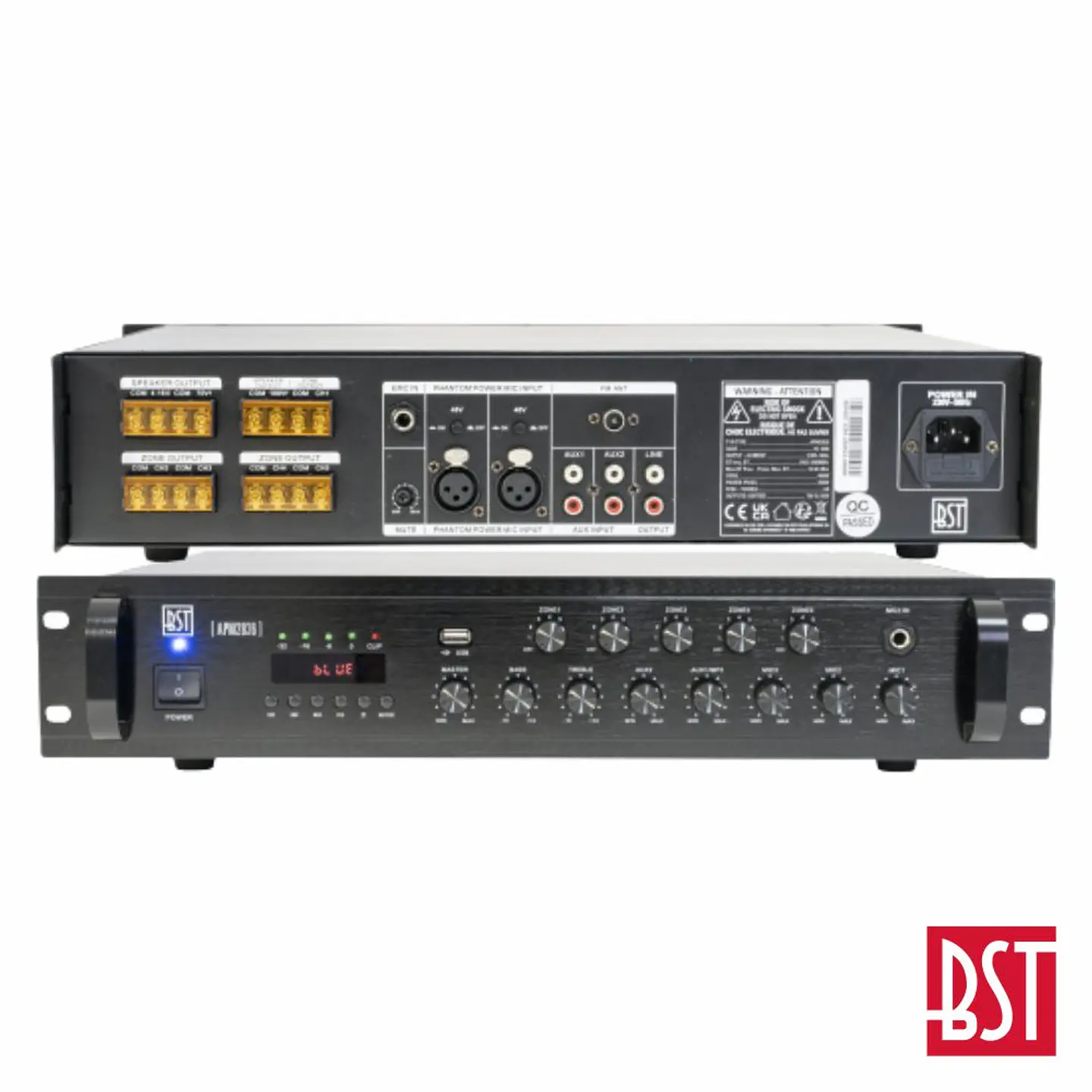 Amplificador 5 Zonas Pa 230V 350W 100V USB/FM/BT BST 1