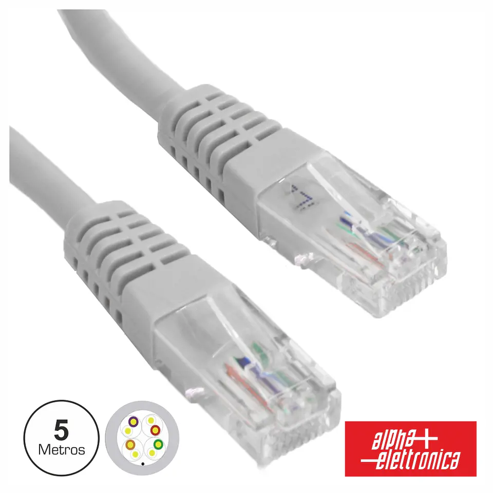CABO UTP CAT5E CINZA 5M 1
