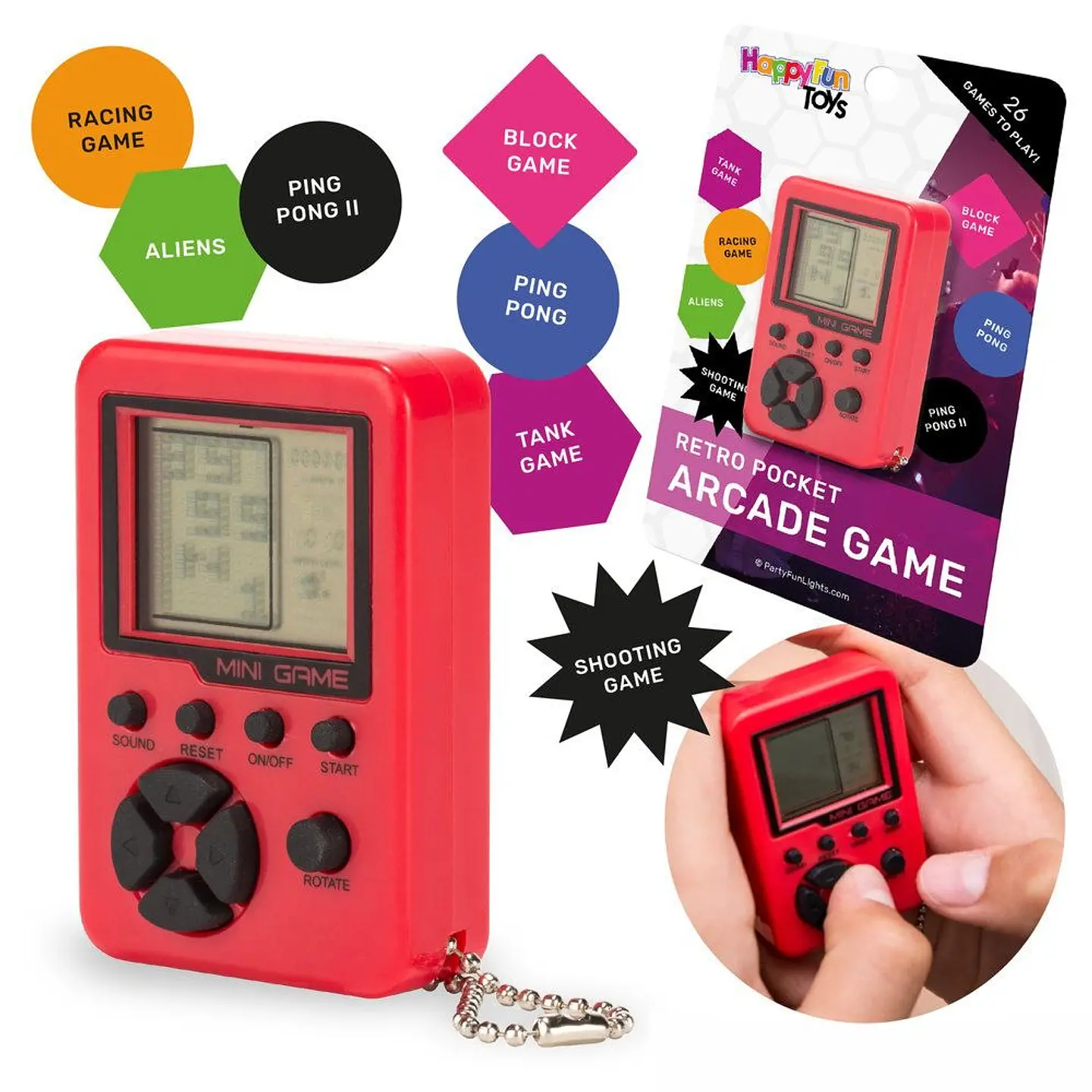 Consola de Jogos Compacta C/ 26 Jogos HAPPYFUN 1