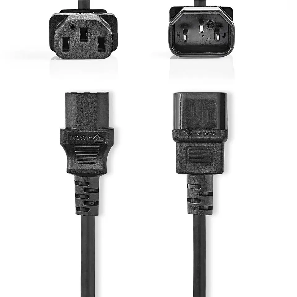 Cabo Alimentação IEC C13 Macho / C14 Fêmea 3G1.00mm 3m 1