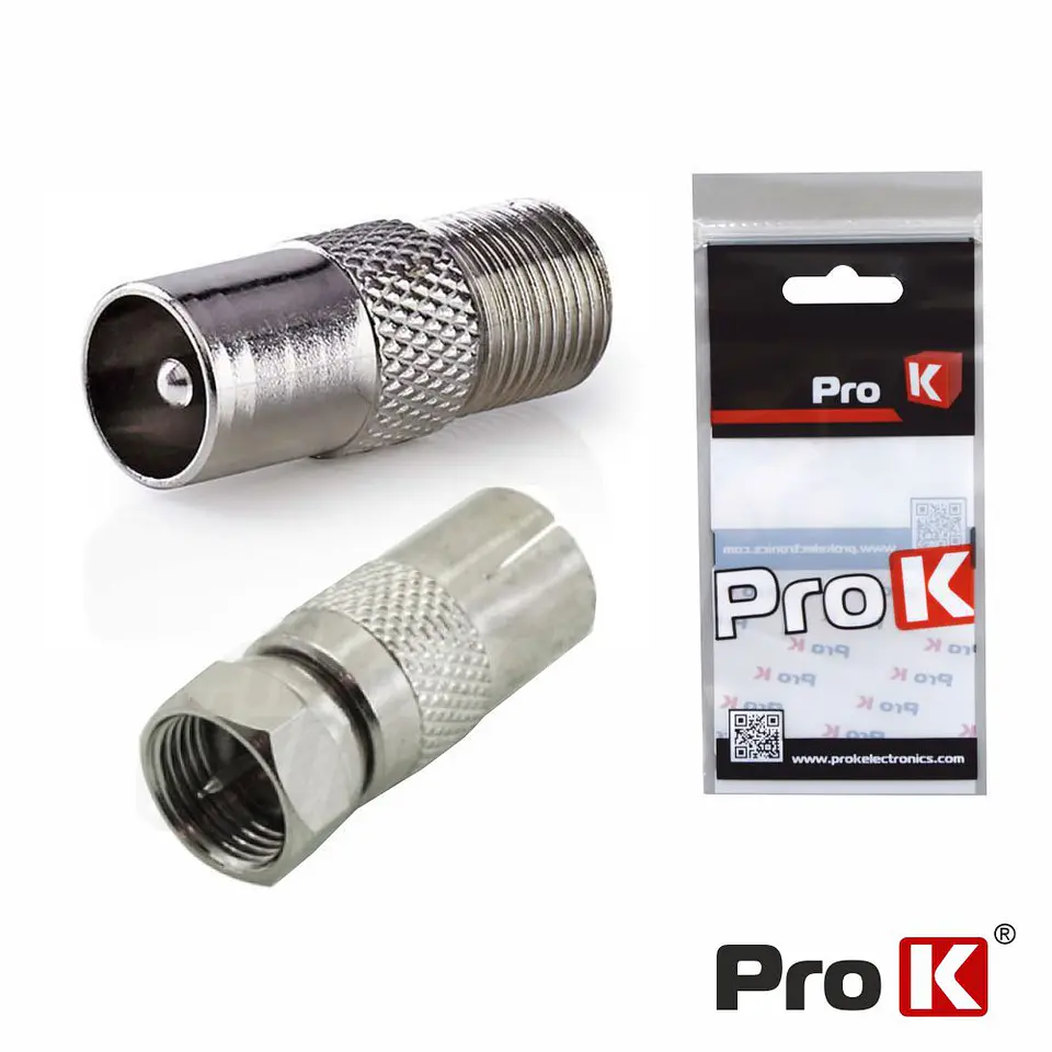 Conjunto 2 Fichas Coaxiais/F Macho/Fêmea PROK 1