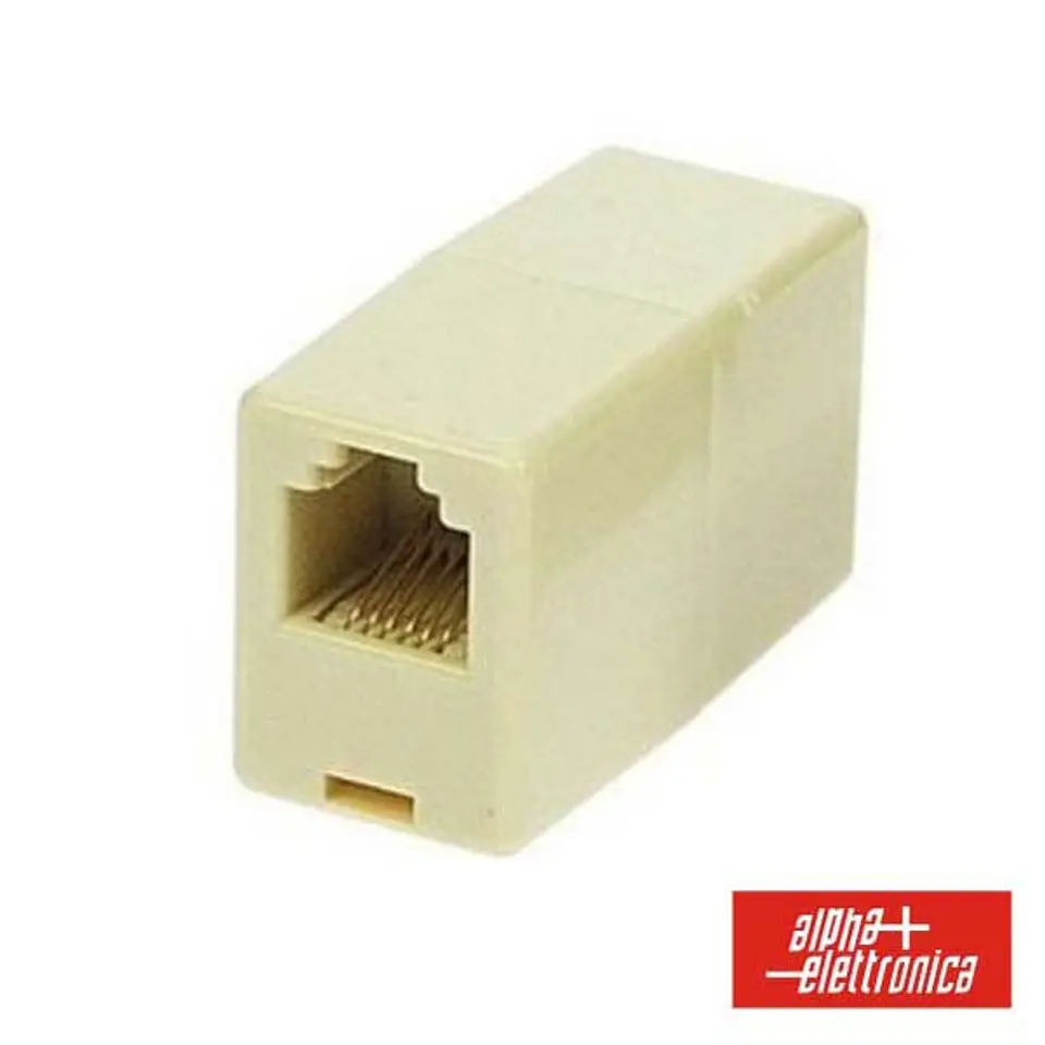 ADAPTADOR DE TELEFONE 6P6C RJ12 1FÊMEA / 1FÊMEA 1