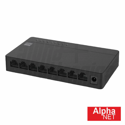Switch De Rede Ethernet 8 Portas Gigabit RJ45 ALPHA