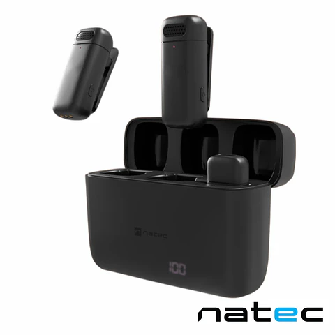 Conjunto 2 Microfones Lapela S/ Fios C/ Receptor USB-C ENC