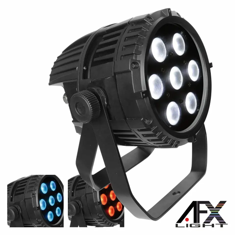 PROJETOR LUZ C/ 7 LEDS 15W RGBAW DMX IP65 AFXLIGHT 1
