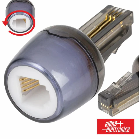 ADAPTADOR DE TELEFONE 4P4C ROTATIVO