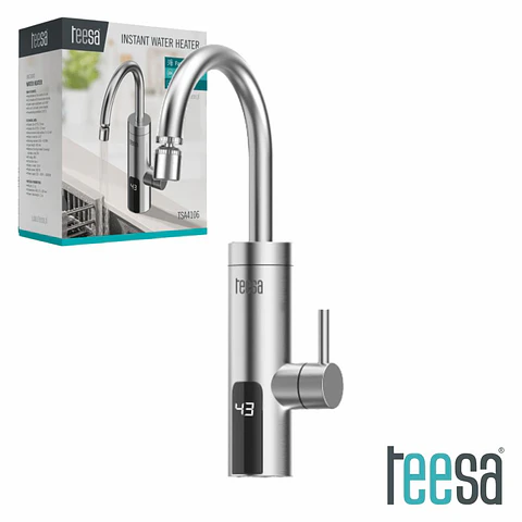 Torneira Elétrica de Bancada 220V 3000W IPX4 Inox TEESA
