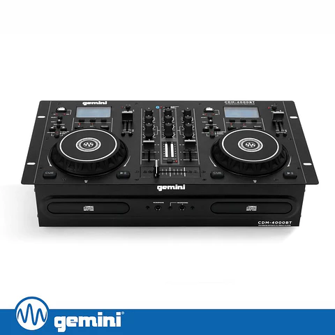 Controlador DJ 2 Canais C/ Leitor CD/Bluetooth/USB GEMINI