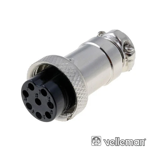 FICHA MICROFONE 8P FÊMEA DE EXTENSÃO VELLEMAN