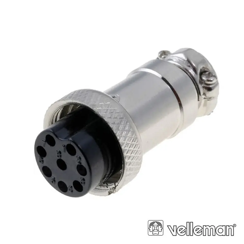 FICHA MICROFONE 8P FÊMEA DE EXTENSÃO VELLEMAN 1
