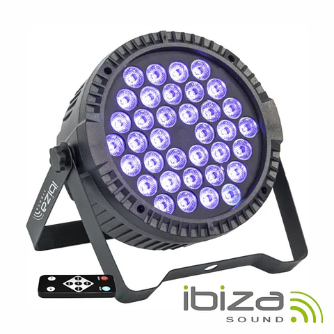 Projetor Par C/ 36 LEDS 3W UV DMX IBIZA
