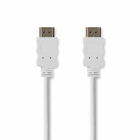 Cabo HDMI Dourado Macho / HDMI Macho Branco 2m
