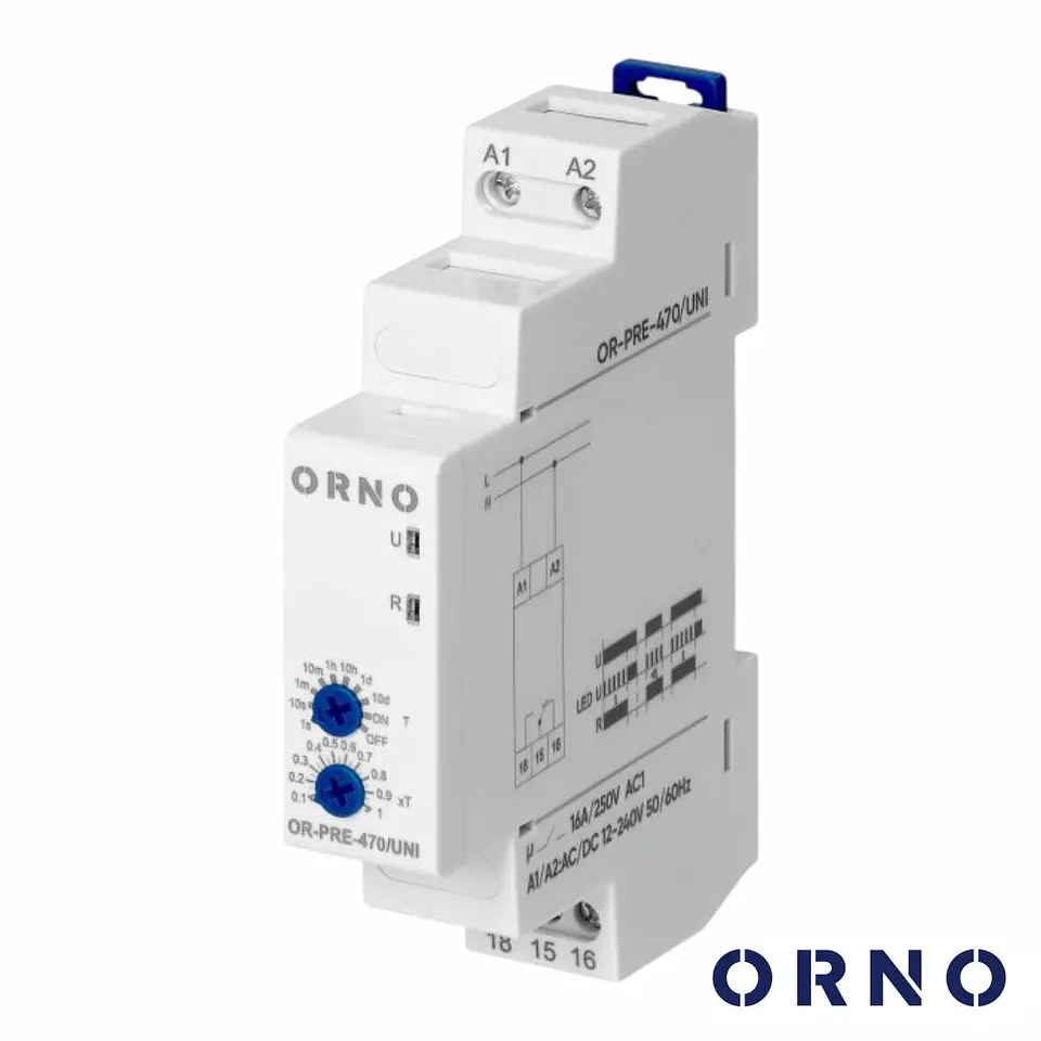 Temporizador Analógico 12-240V DIN IP20 ORNO 1