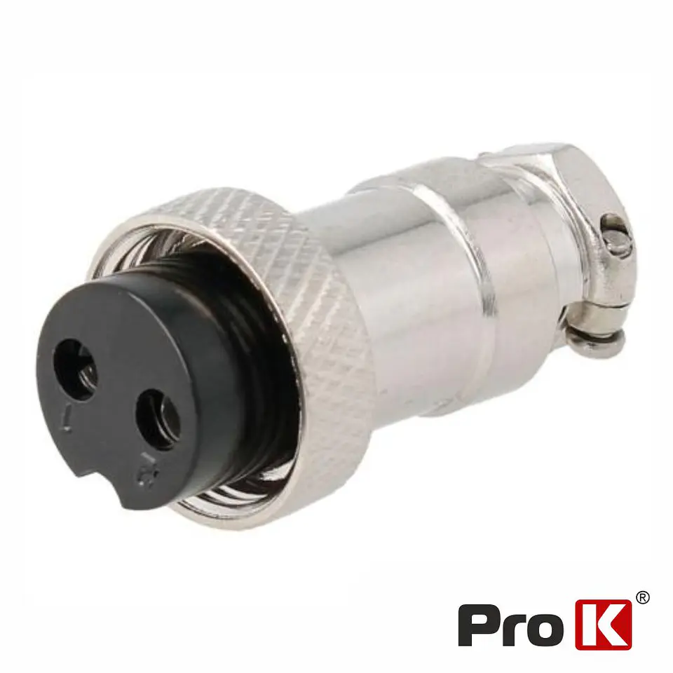 Ficha Microfone 2p Fêmea de Extensão PROK 1