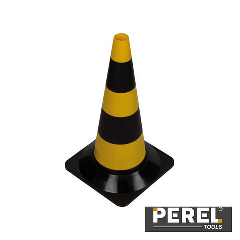 Cone De Sinalização Amarelo/Preto - 50cm PEREL