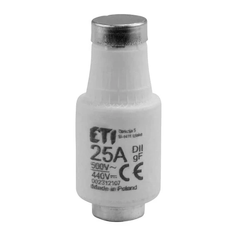 Conjunto de 2x Fusíveis Cerâmicos D02 25A 500V VIRONE