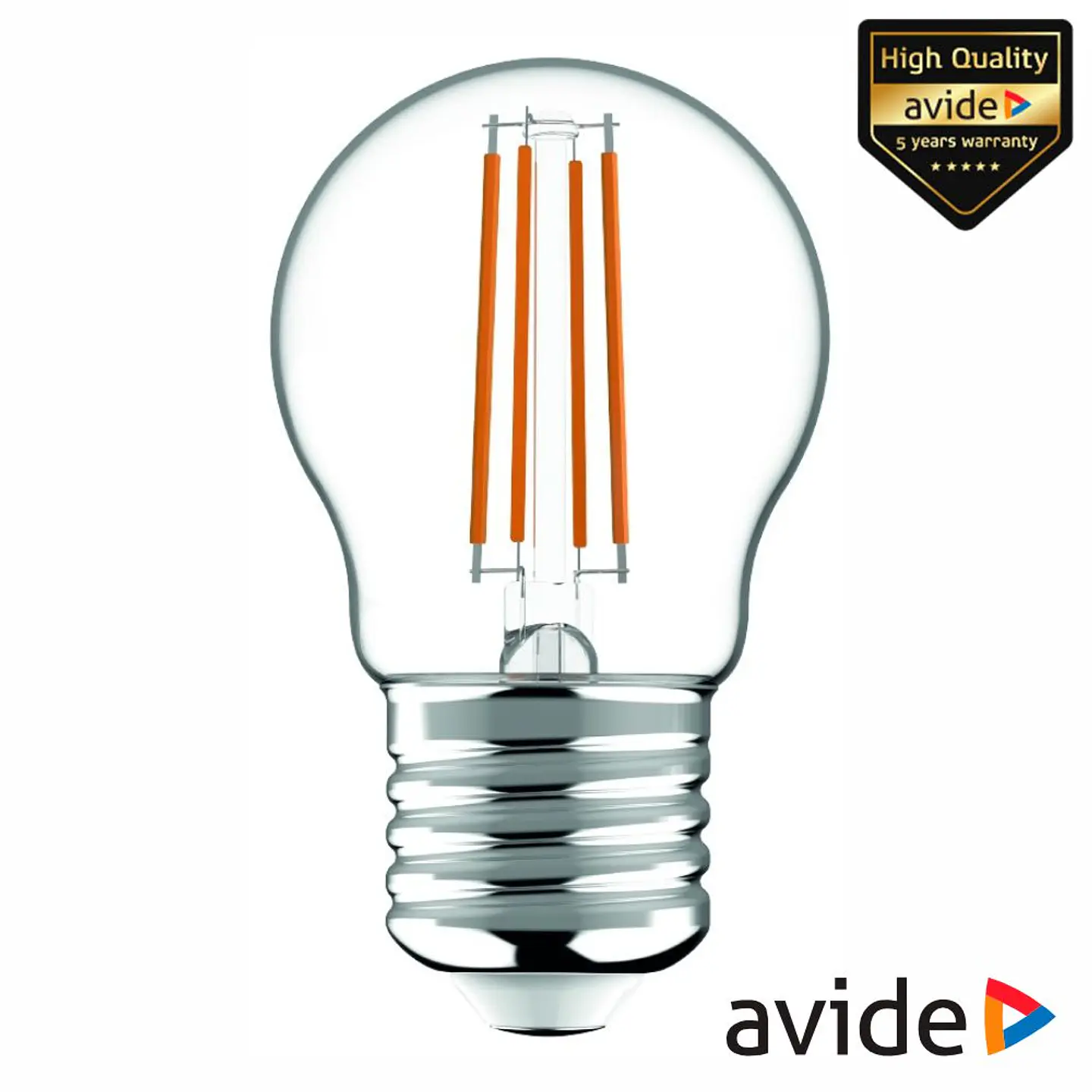 Lâmpada LED E27 Globo Filamento 4.5W 230V 3000K 470lm AVIDE 1