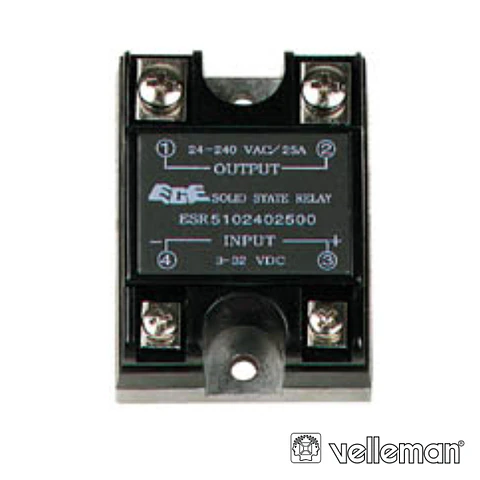 RELÉ 3-32VDC INTERRUPTOR UNIPOLAR 25A/240V SÓLIDO