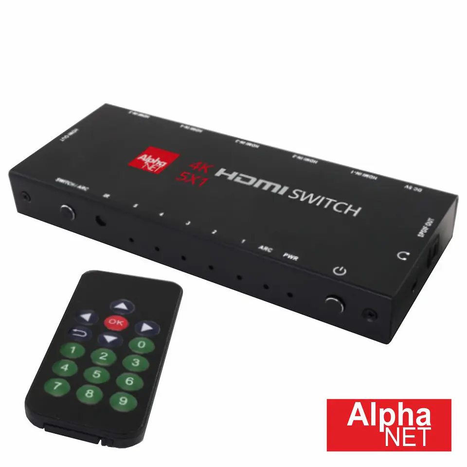 DISTRIBUIDOR COMUTADOR HDMI 5 ENTRADAS 1 SAÍDA COMANDO JOIN 1