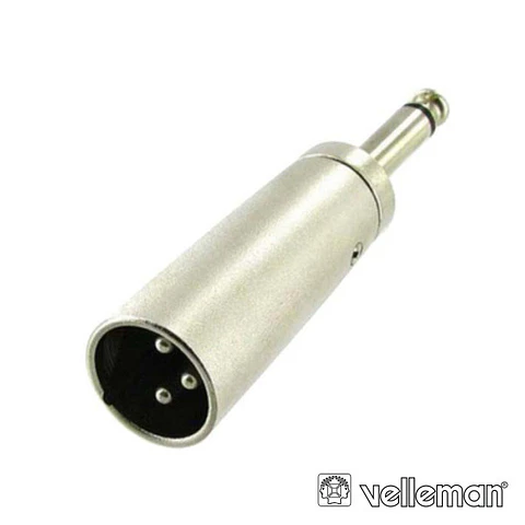 FICHA ADAPTADORA XLR 3P MACHO / JACK 6.35MM MACHO MN