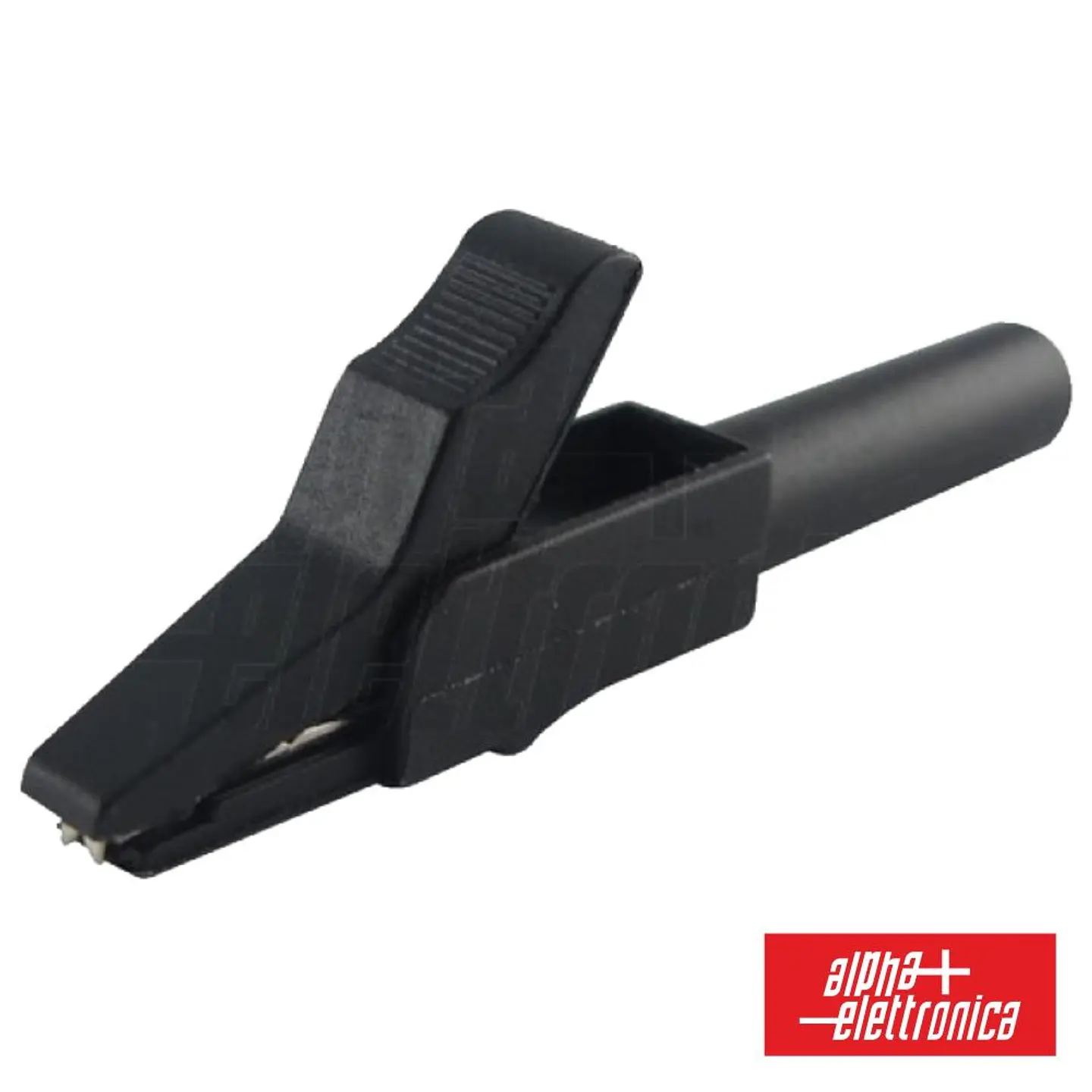 PINÇA CROCODILO 4MM ISOLADA PRETO 1
