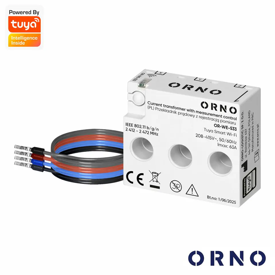 Contador de Energia Trifásico c/transformador 440V/63A WIFI 1