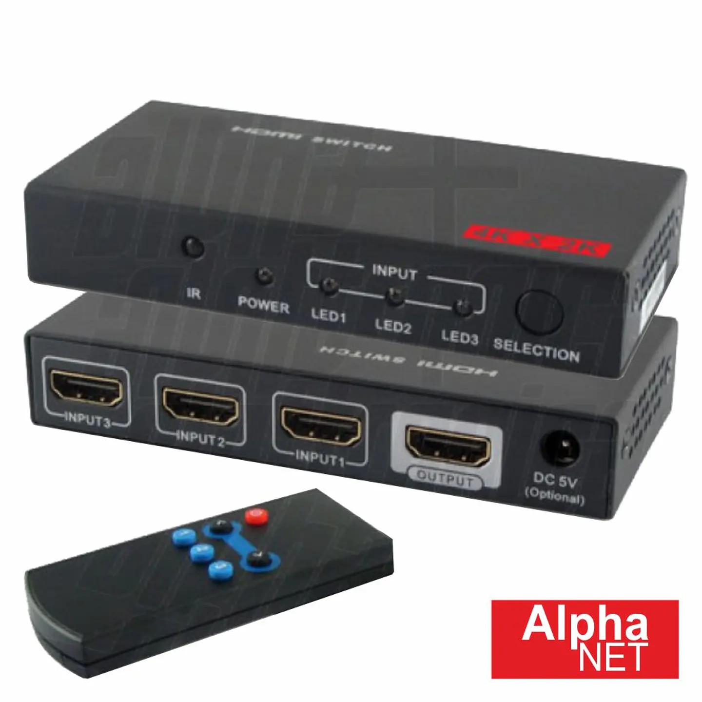 DISTRIBUIDOR COMUTADOR HDMI 3 ENTRADAS 1 SAÍDA COMANDO 1