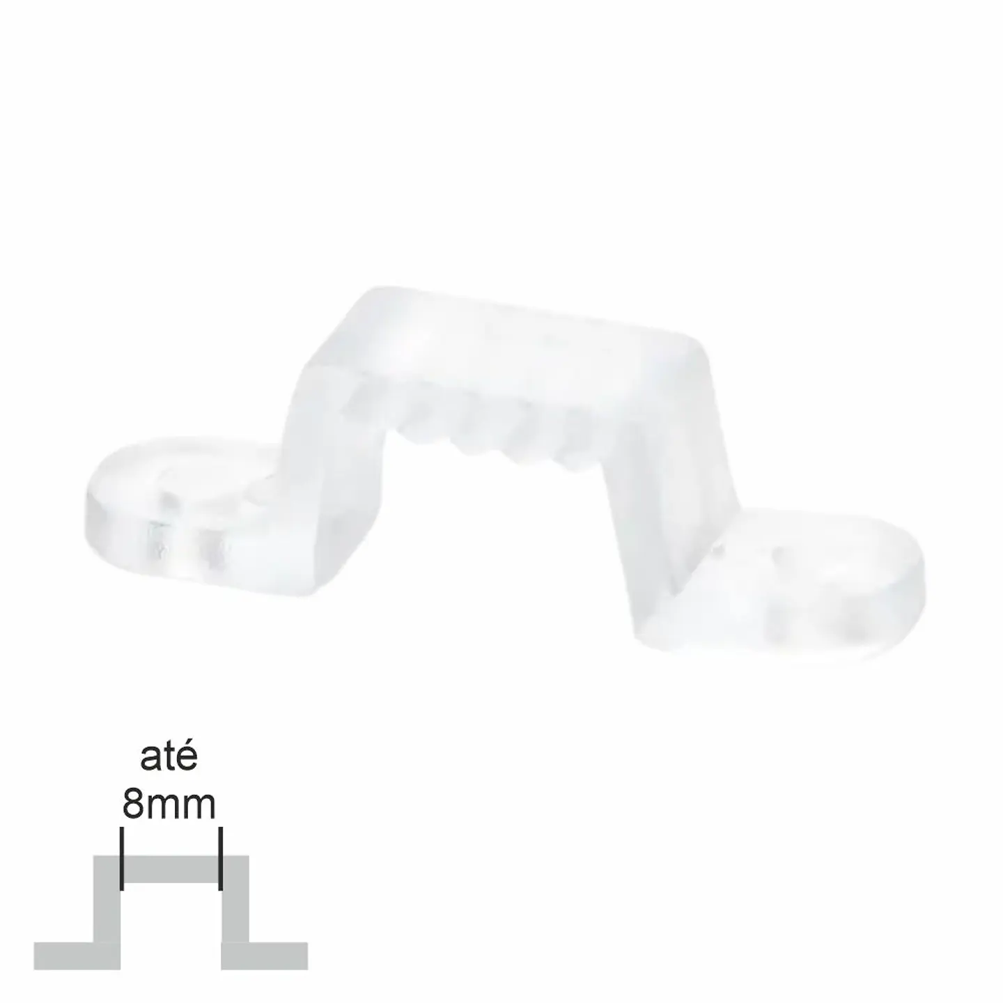 Suporte Plástico P/ Fita LEDS 8mm 1