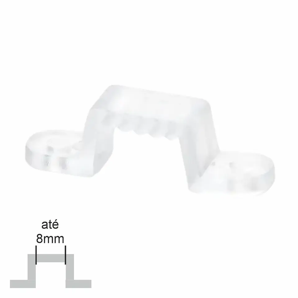 Suporte Plástico P/ Fita LEDS 8mm 1