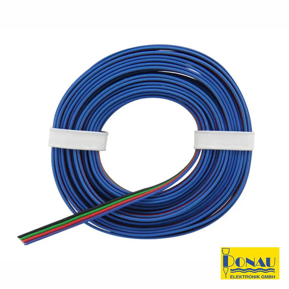 Cabo p/ Fita de LED RGB 4 Condutores 4x0.25 5m DONAU 1