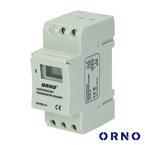 Temporizador Semanal Digital 16A 230V P/ Calha Din ORNO