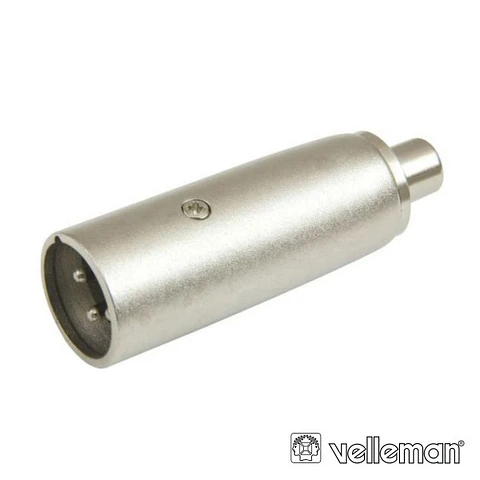 FICHA ADAPTADORA XLR 3P MACHO / RCA FÊMEA