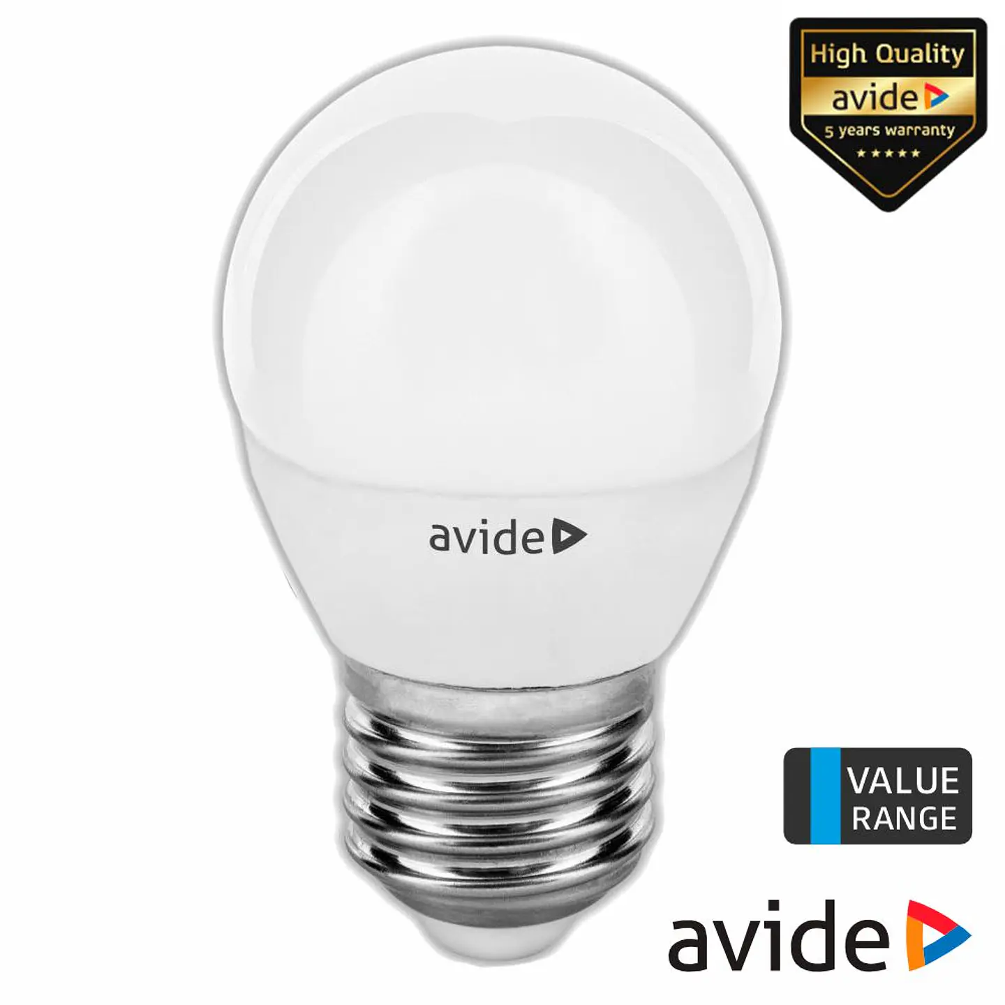 Lâmpada LED E27 GLOBO 3W 230V 6400K 260lm Value Range AVIDE 1