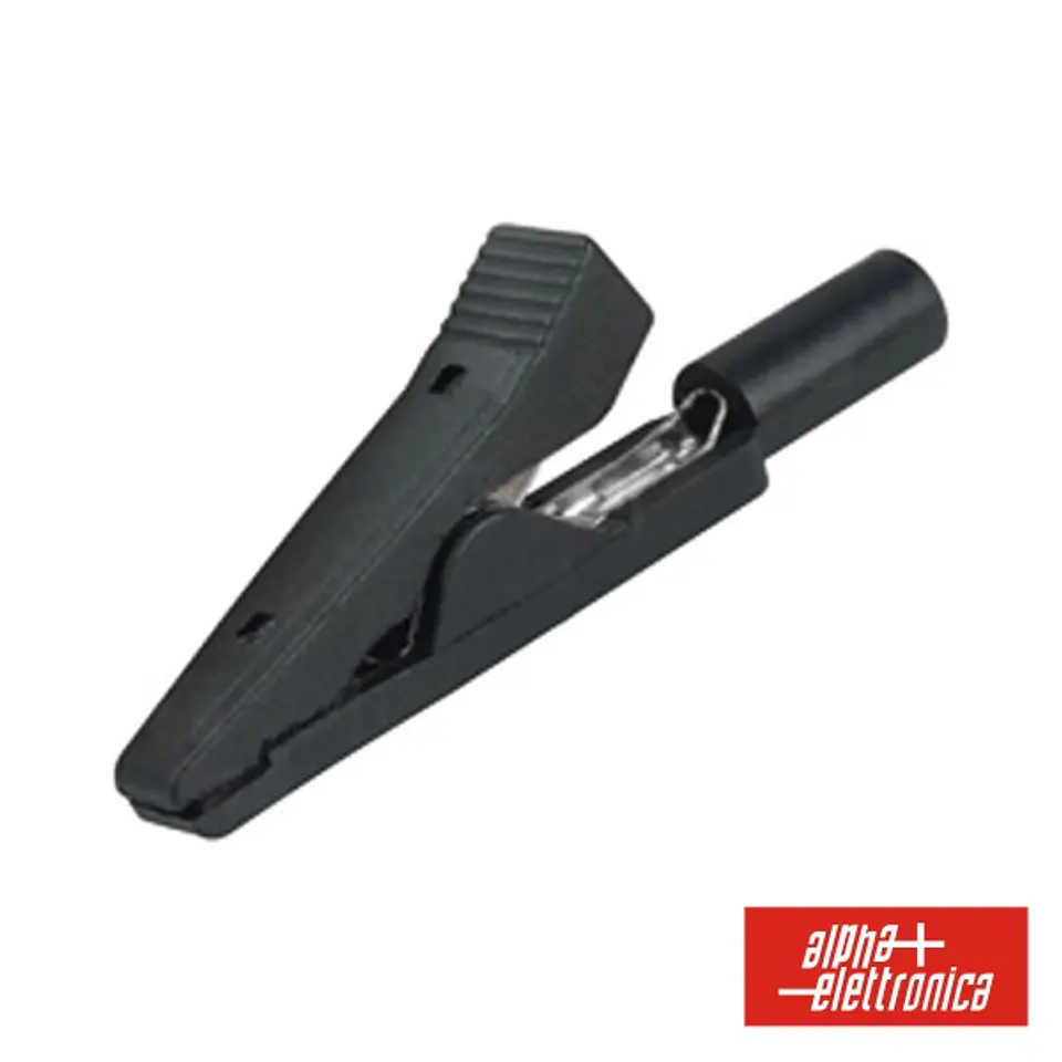 PINÇA CROCODILO ISOLADA PRETA 10A 1